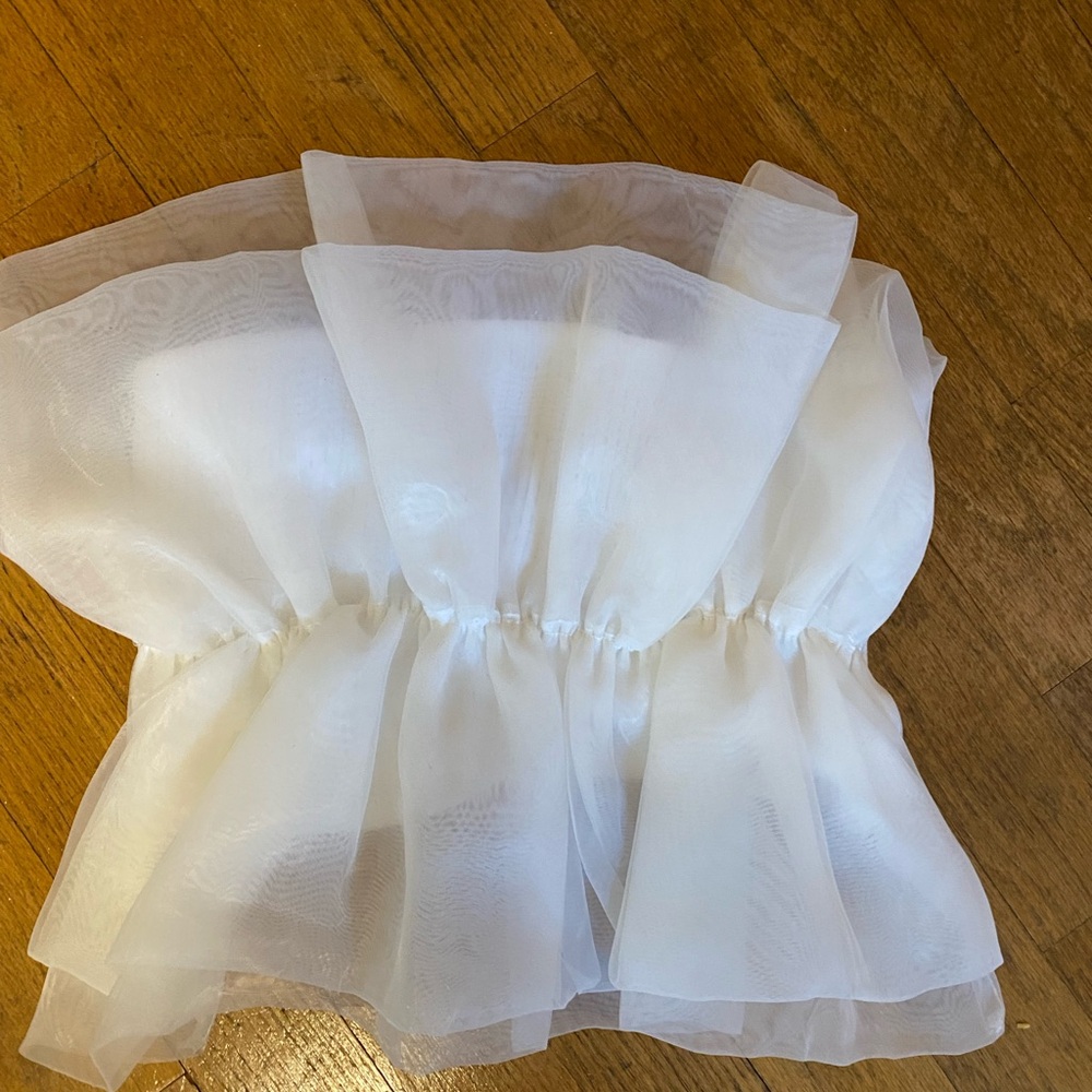 Zara ruffle tube top